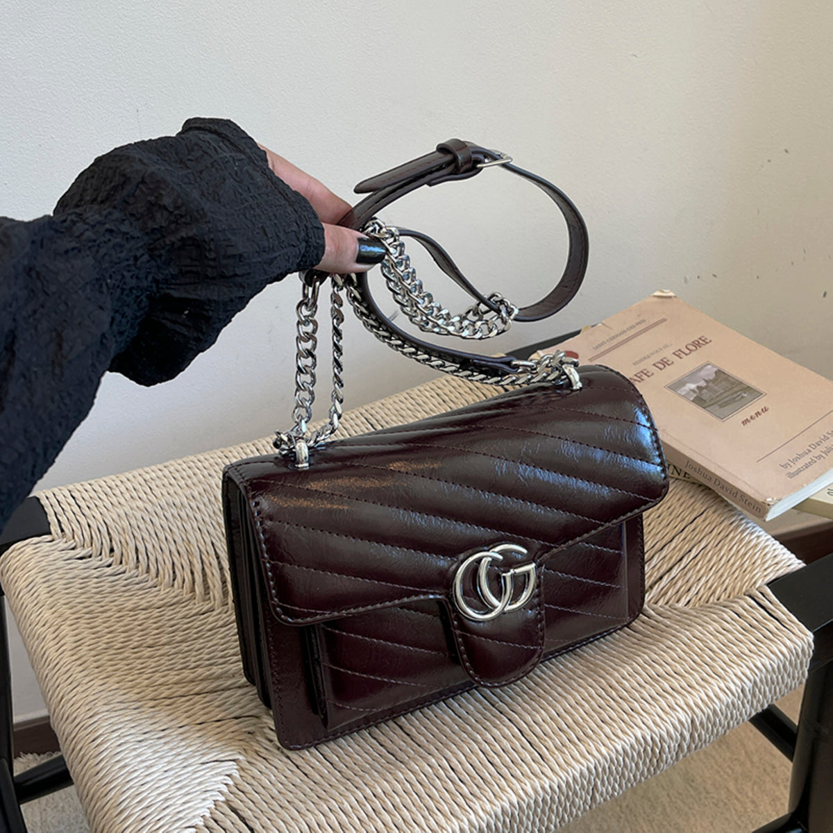 Modern Chic All-Season PU/Artificial Leather/Microfiber Leather Women's Crossbody Bags Other Bags | Color: Coffee | Image 3