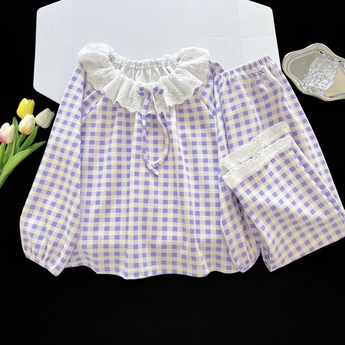 Sweet & Cute Autumn 2-Piece Girls' Pajama Set, Ages 2-14 | Color: Purple | Image 1
