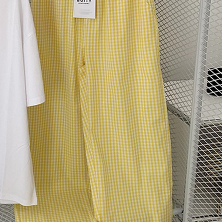 Modern Chic All-Season Minimalist Summer 2 Pcs Women 's Short  Sleeve Sleep Set | Color: Yellow | Image 2