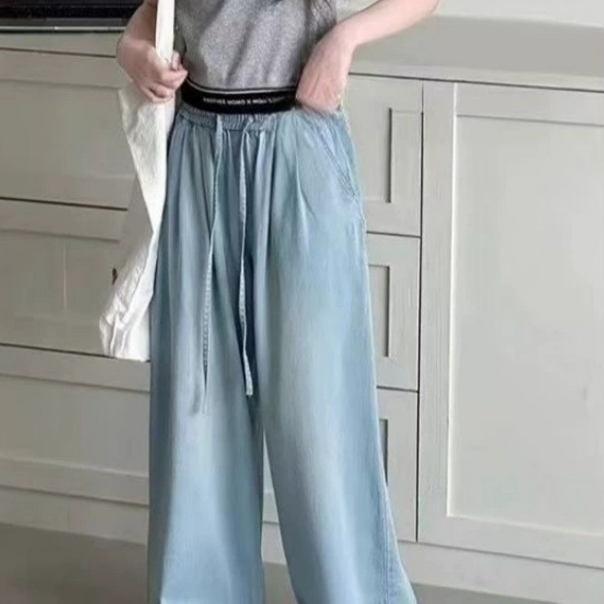 Modern Chic All-Season Casual Sporty Spring Girls' Jeans, Ages 4-13 | Color: Blue | Image 2