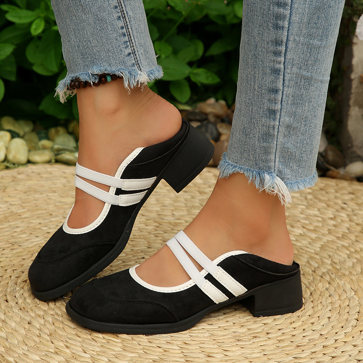 Modern Chic All-Season PU/Artificial Leather/Microfiber Leather Women's High Heels | Color: Black | Image 1