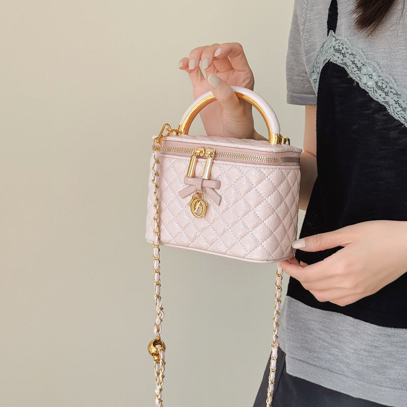 Modern Chic All-Season PU/Artificial Leather/Microfiber Leather Women's Crossbody Bags Box Bags | Color: Pink | Image 1