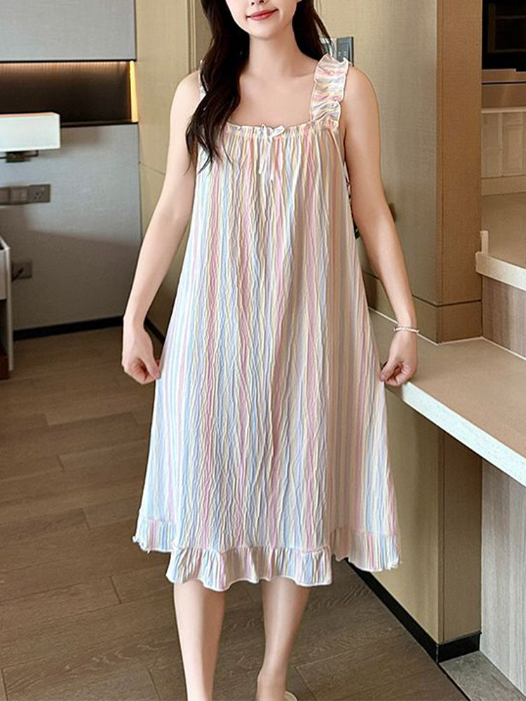 Sweet & Cute Summer Women 's Sleeveless Sleep Dress | Color: Style 1 | Image 3