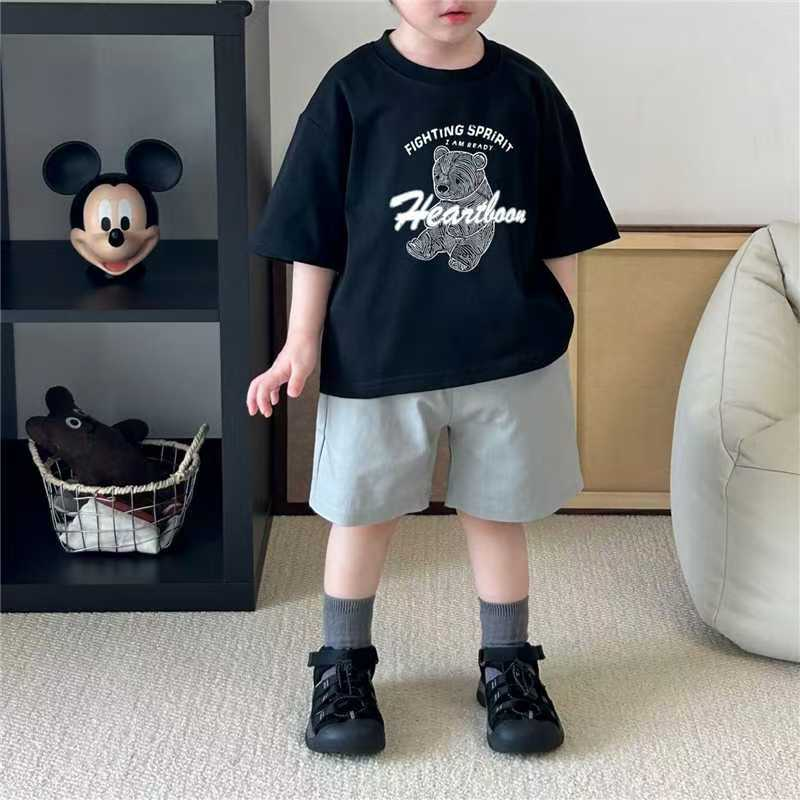 Minimalist Summer Boys' T-Shirt, Ages 2-13 | Color: Black | Image 2