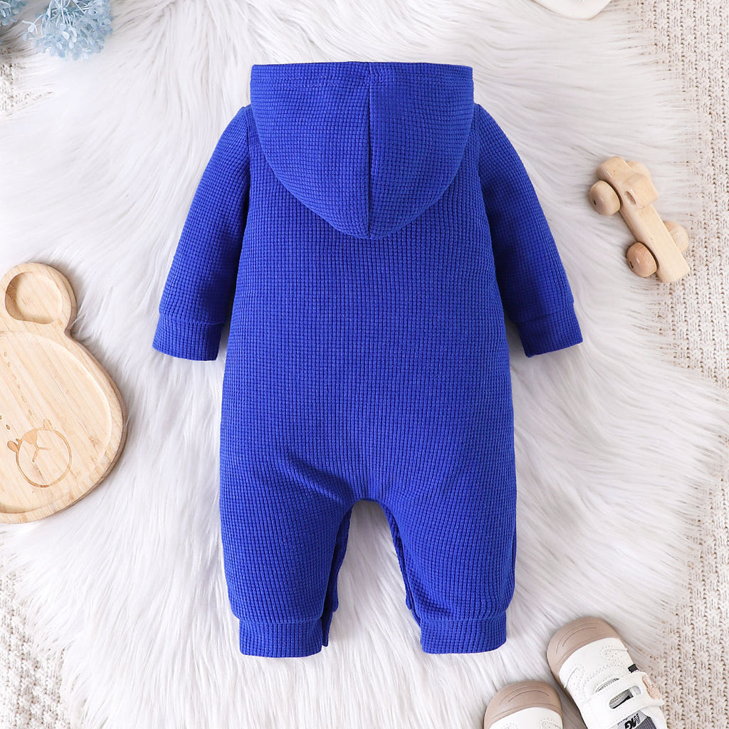 Minimalist Autumn Baby Boys' Jumpsuit, Ages 0-12 Months | Color: Blue | Image 3