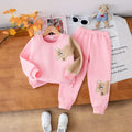 Sweet & Cute Autumn 2-Piece Girls' Pants Suit, Ages 3-9 | Color: Pink | Image 1