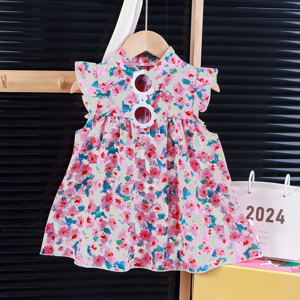 Sweet & Cute Summer Girls' A-Line Dress, Ages 2-13 | Color: Style 1 | Image 1