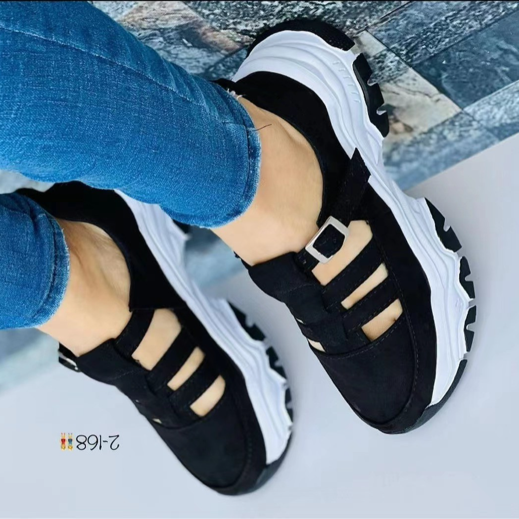 Modern Chic All-Season Velvet/Corduroy Women's Casual Shoes | Color: Black | Image 2