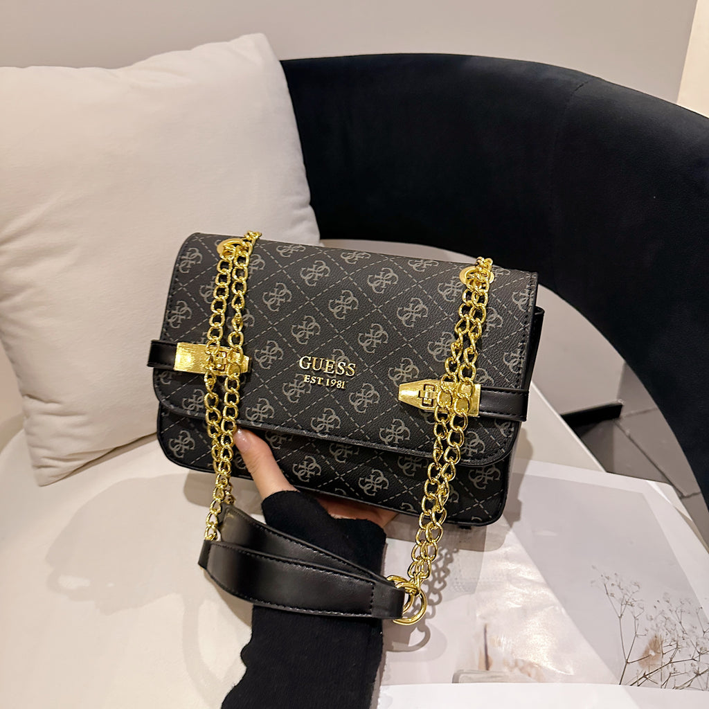 Modern Chic All-Season PU/Artificial Leather/Microfiber Leather, Cloth / Textile Women's Shoulder Bags Underarm Bags | Color: Black | Image 3