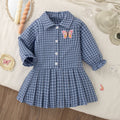 Casual Sporty Autumn Baby Girls' Dress, Ages 6-24 Months | Color: Blue | Image 1
