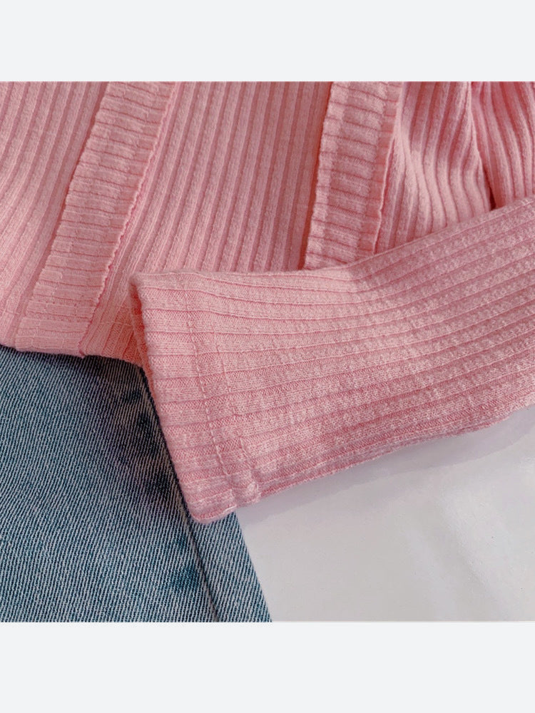 All-Season Sweet & Cute Autumn 2-Piece Girls' Pants Suit, Ages 2-9 | Color: Pink | Image 3
