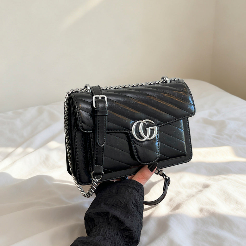 Modern Chic All-Season PU/Artificial Leather/Microfiber Leather Women's Crossbody Bags Other Bags | Color: Black | Image 1
