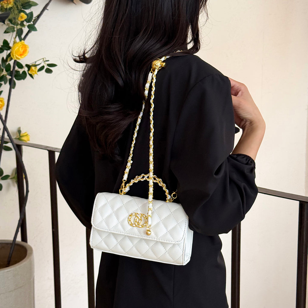 Modern Chic All-Season PU/Artificial Leather/Microfiber Leather Women's Crossbody Bags Other Bags | Color: White | Image 3