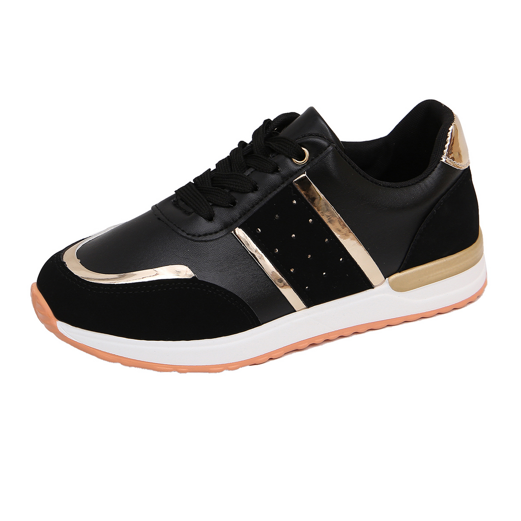 Modern Chic All-Season PU/Artificial Leather/Microfiber Leather Women's Casual Shoes | Color: Black | Image 2