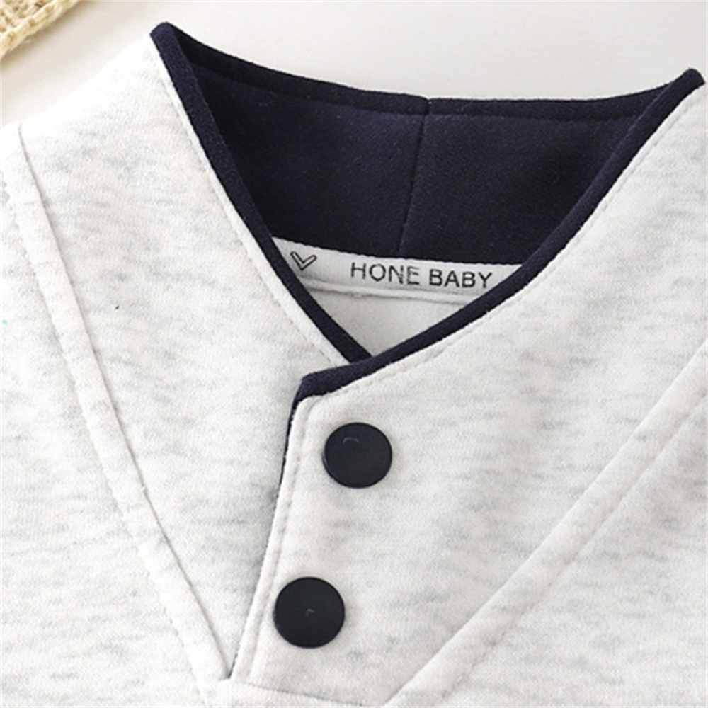 Modern Chic All-Season Casual Sporty Autumn Unisex Kids' Sweatshirt, Ages 2-13 | Color: Grey | Image 3