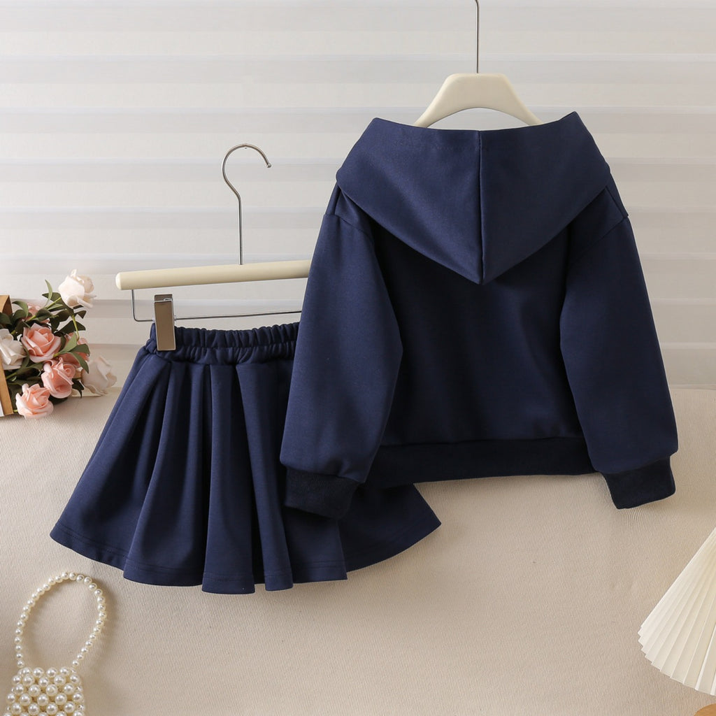 Modern Chic All-Season Casual Sporty Spring 2-Piece Girls' Dress Suit, Ages 2-13 | Color: Sapphire blue | Image 3