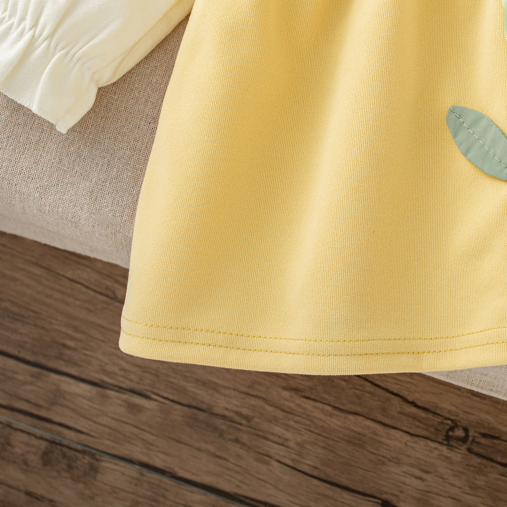 Sweet & Cute Autumn Baby Girls' Dress, Ages 1-24 Months | Color: Yellow | Image 2