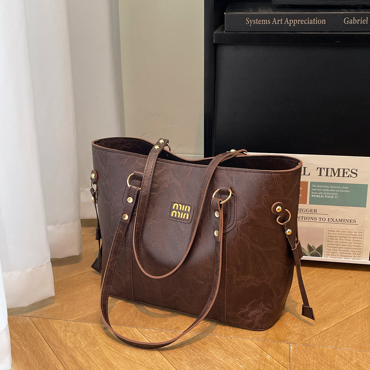 Modern Chic All-Season PU/Artificial Leather/Microfiber Leather Women's Handbags Other Bags | Color: Coffee | Image 3
