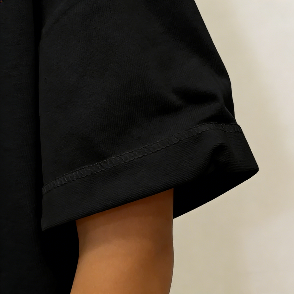 Casual Sporty Summer Unisex Kids' T-Shirt, Ages 2-9 | Color: Black | Image 2