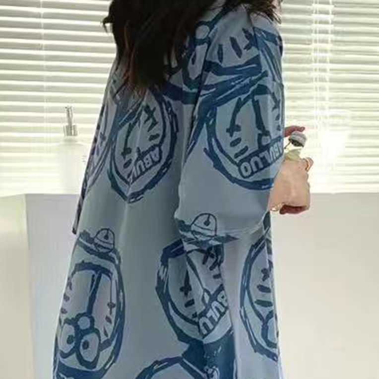Modern Chic All-Season Sweet Feminine Summer Women 's Short  Sleeve Sleep Dress | Color: Style 1 | Image 2