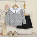Elegant Autumn 2-Piece Girls' Dress Suit, Ages 2-9 | Color: Grey | Image 1