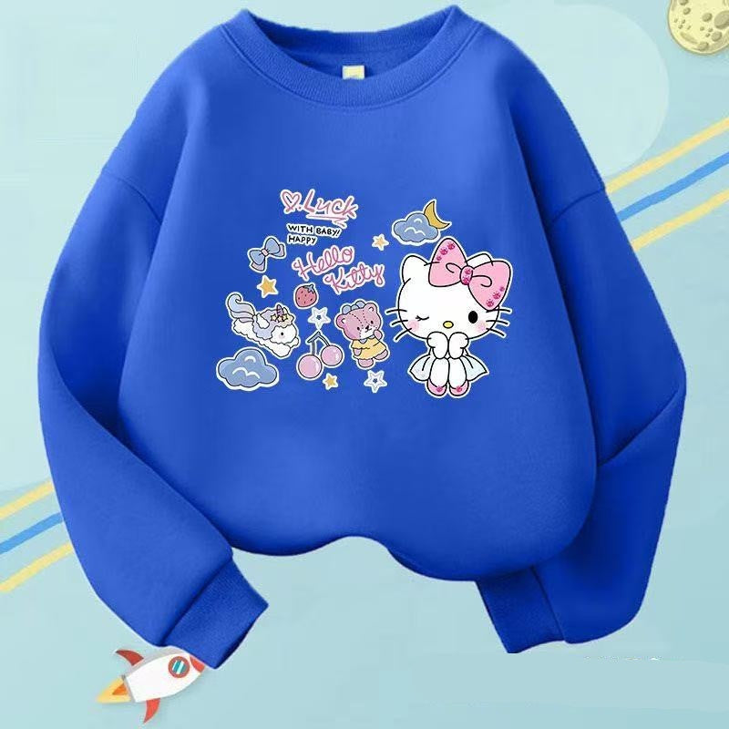 Casual Sporty Autumn 2-13years Boys/Girls Sweatshirt | Color: Deep Blue | Image 1
