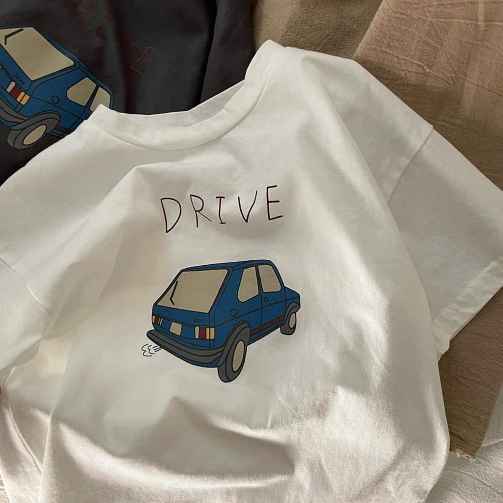 Modern Chic All-Season Minimalist Summer Boys' T-Shirt, Ages 2-11 | Color: White | Image 2