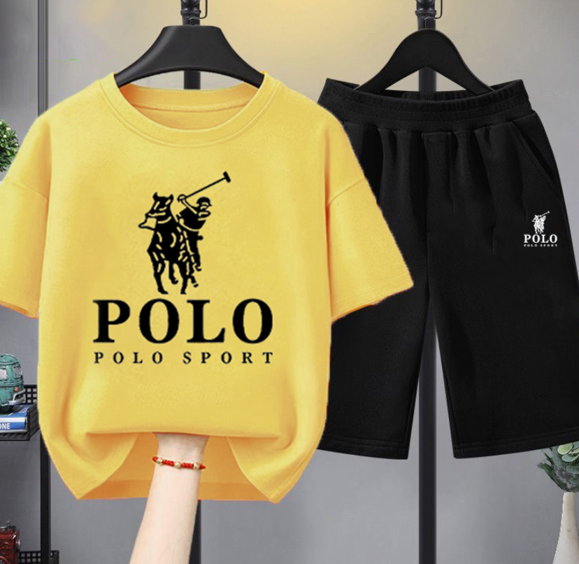 Modern Chic All-Season Minimalist Summer 2-Piece Boys' Pants Suit, Ages 3-14 | Color: Yellow | Image 1