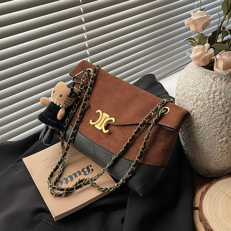 Modern Chic All-Season Velvet/Corduroy Women's Handbags Other Bags | Color: Coffee | Image 1