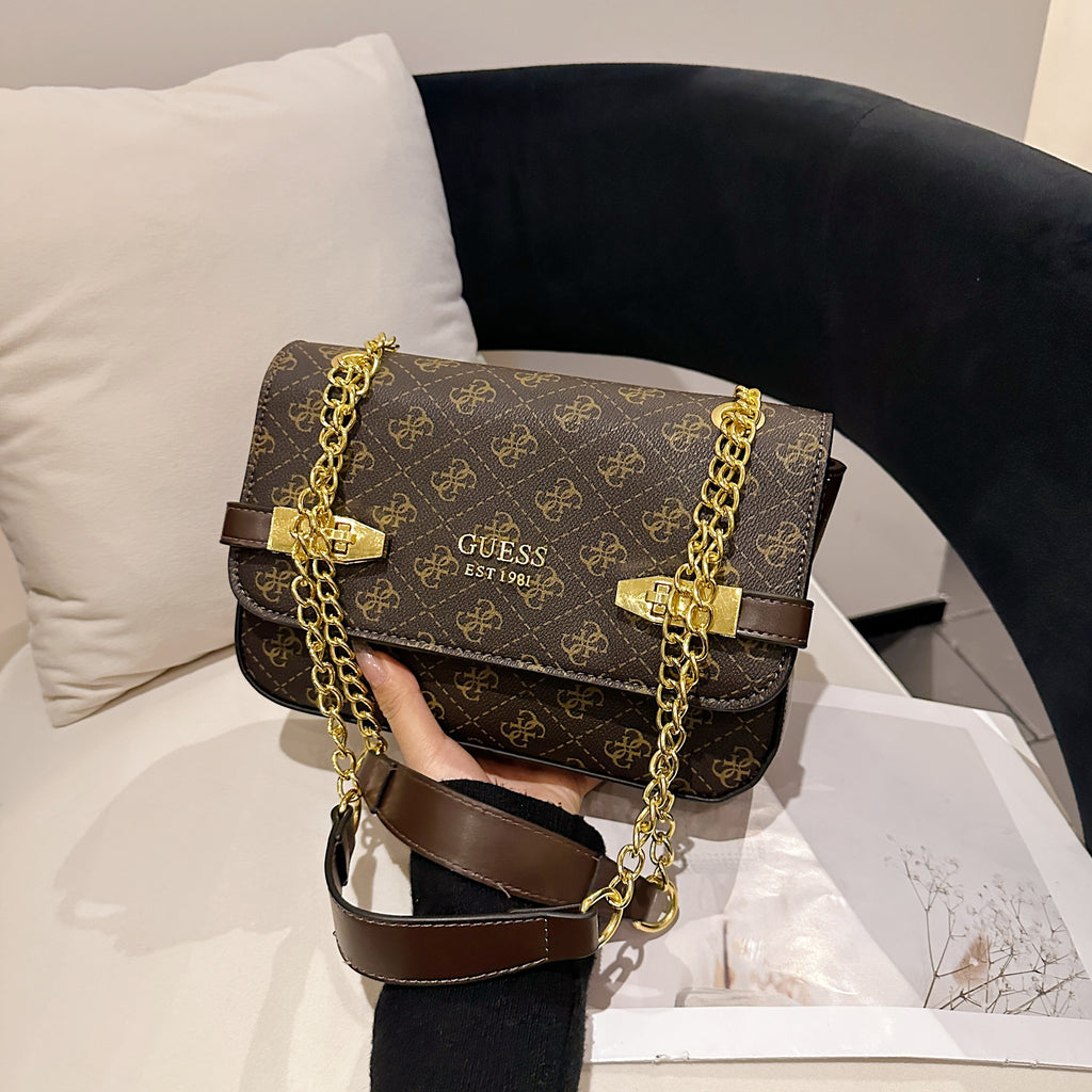 Modern Chic All-Season PU/Artificial Leather/Microfiber Leather, Cloth / Textile Women's Shoulder Bags Underarm Bags | Color: Coffee | Image 1