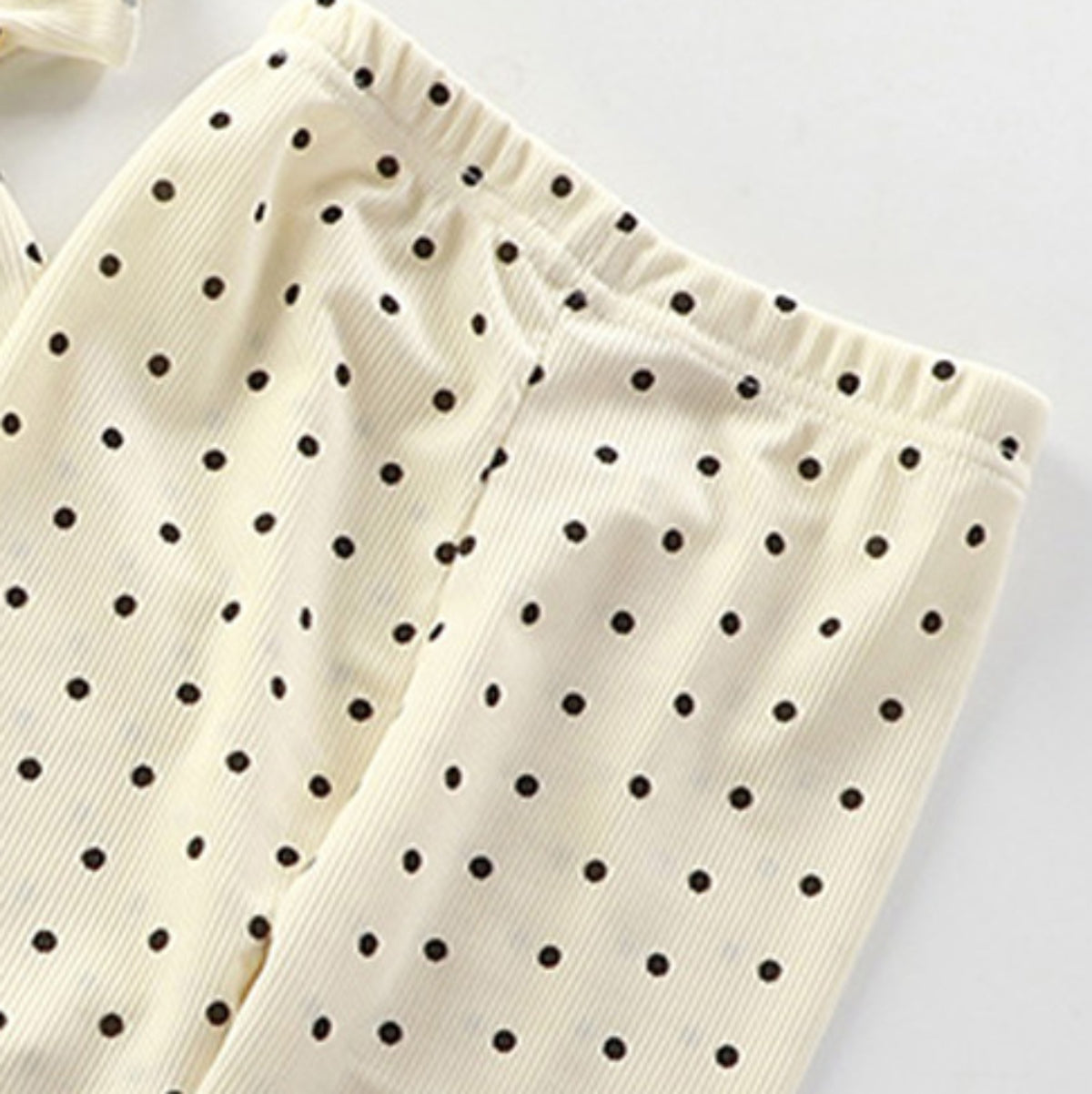 Minimalist Summer 2-Piece Baby Girls' Pajama Set, Ages 3-24 Months | Color: Beige | Image 2