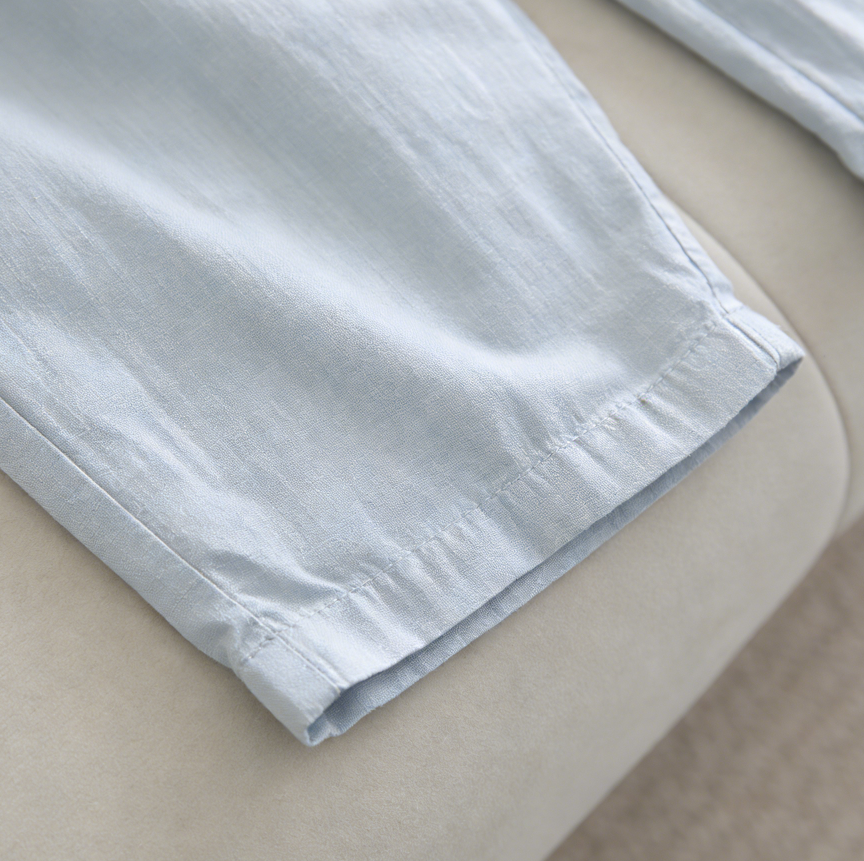 Minimalist Summer Girls' Loose Pants, Ages 2-9 | Color: Light Blue | Image 3