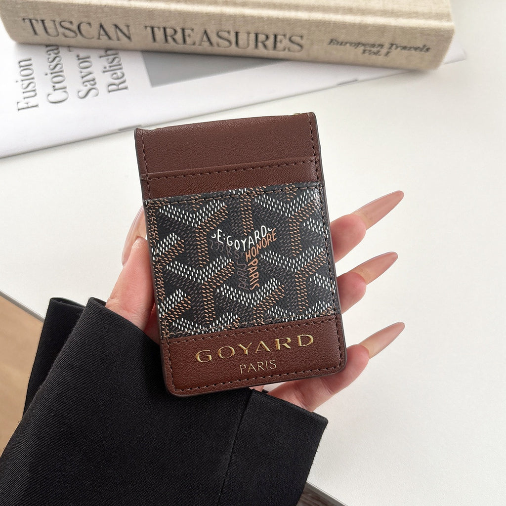 Modern Chic All-Season PU/Artificial Leather/Microfiber Leather Women's Functional Bags Card Pack | Color: Brown | Image 1