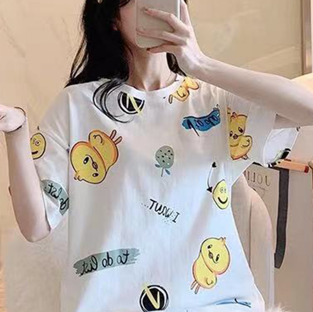 Sweet & Cute Summer Women 's Short  Sleeve Sleep Dress | Color: Style 2 | Image 2