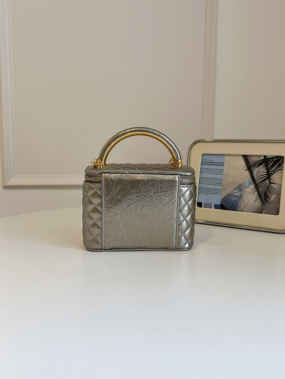 Modern Chic All-Season PU/Artificial Leather/Microfiber Leather Women's Crossbody Bags Box Bags | Color: Champagne | Image 3
