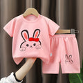 Minimalist Summer 2-Piece Unisex Baby Pajama Set, Ages 6-24 Months | Color: Style 1 | Image 1