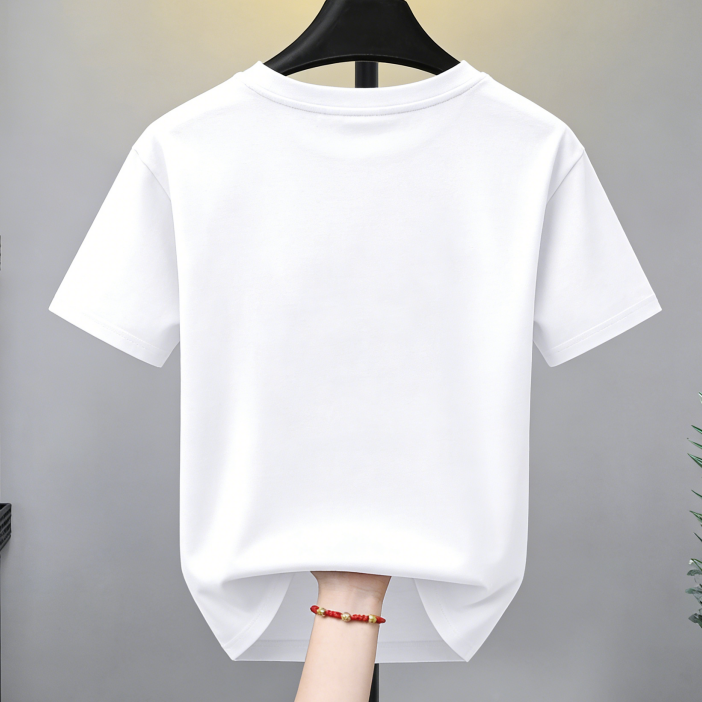 Minimalist Summer Unisex Kids' T-Shirt, Ages 3-14 | Color: White | Image 3