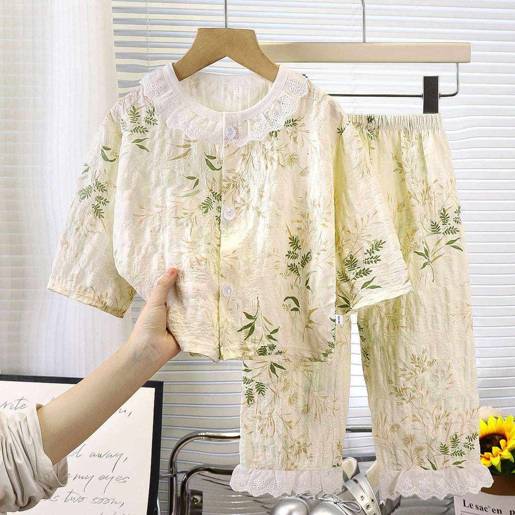 Sweet & Cute Summer 2-Piece Girls' Pajama Set, Ages 2-9 | Color: Style 3 | Image 1