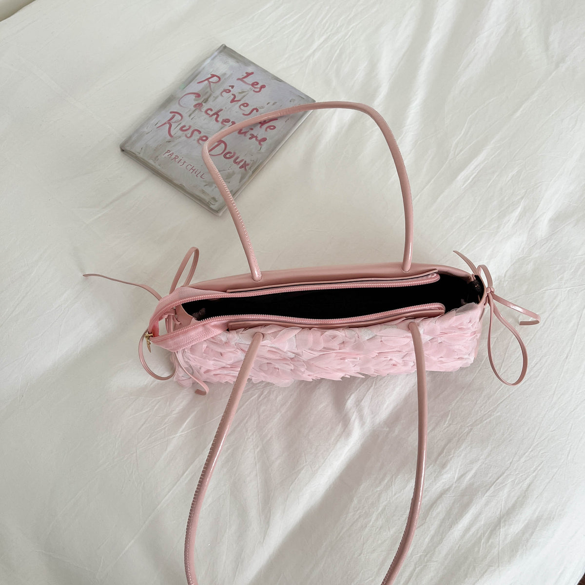 Modern Chic All-Season PU/Artificial Leather/Microfiber Leather Women's Shoulder Bags Underarm Bags | Color: Pink | Image 3