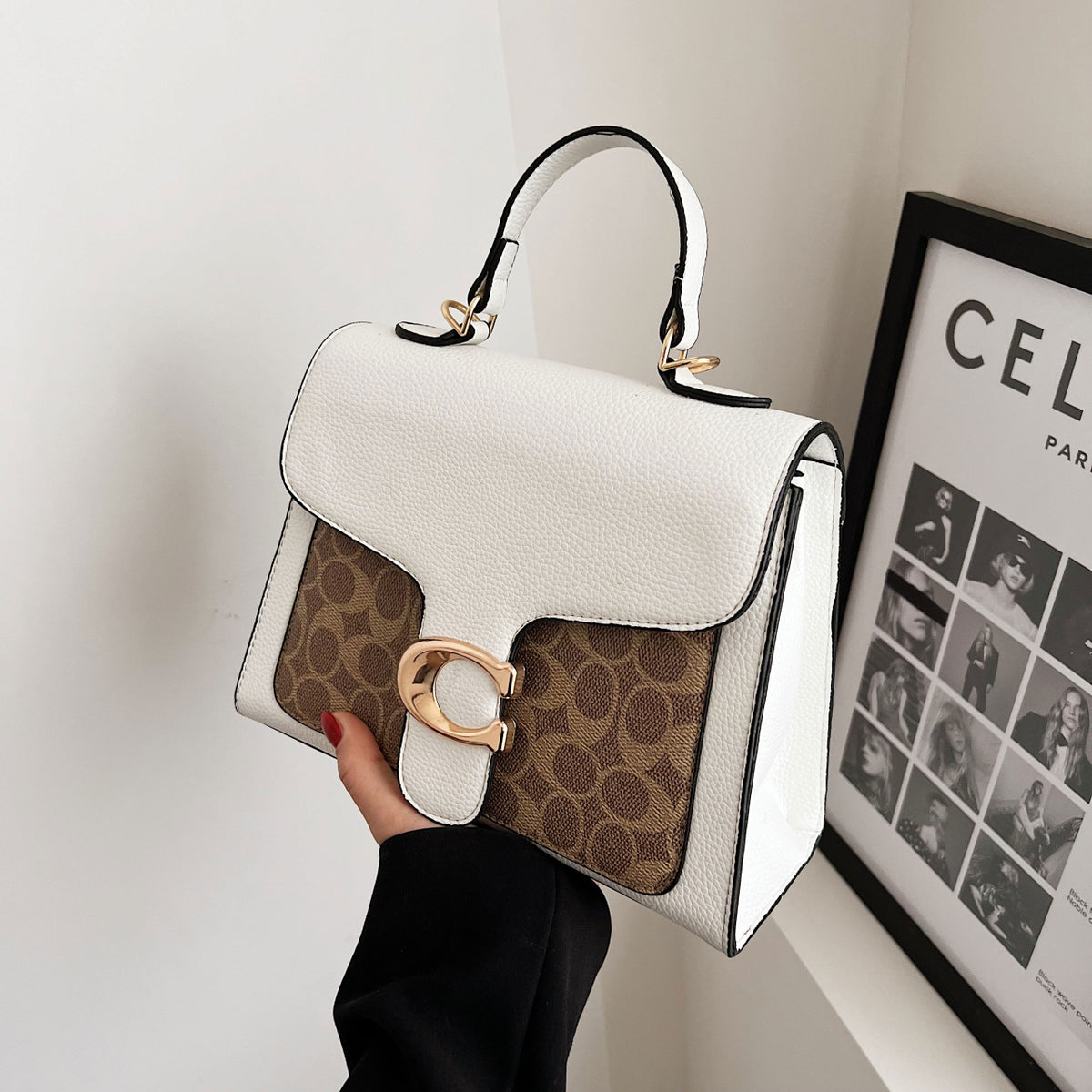 Modern Chic All-Season PU/Artificial Leather/Microfiber Leather Women's Crossbody Bags Other Bags | Color: White | Image 2