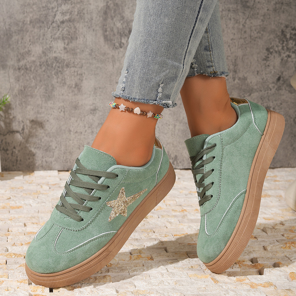 Modern Chic All-Season PU/Artificial Leather/Microfiber Leather Women's Skate Shoes | Color: Green | Image 1
