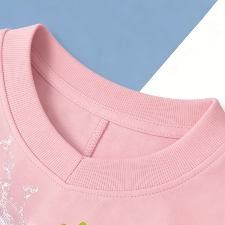 Modern Chic All-Season Minimalist Summer 2-Piece Unisex Kids' Pants Suit, Ages 2-7 | Color: Pink | Image 2