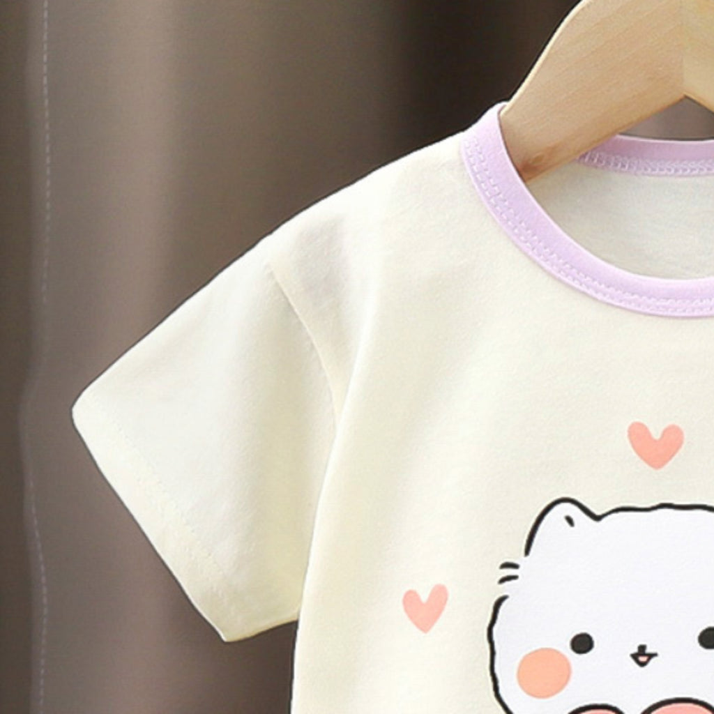 Minimalist Summer 2-Piece Unisex Baby Pajama Set, Ages 6-24 Months | Color: Style 2 | Image 3