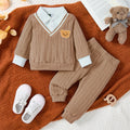 Casual Sporty Spring 2-Piece Baby Boys' Pants Suit, Ages 0-12 Months | Color: As the Picture | Image 1