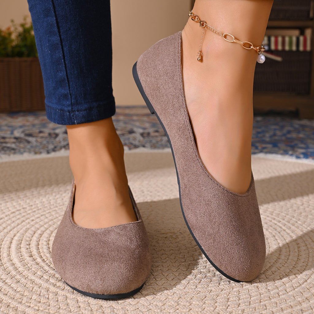 Modern Chic All-Season Cloth / Textile Women's Flat Shoes | Color: Grey | Image 3