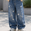 Trendy Autumn Boys' Jeans, Ages 4-14 | Color: Purplish Blue | Image 1