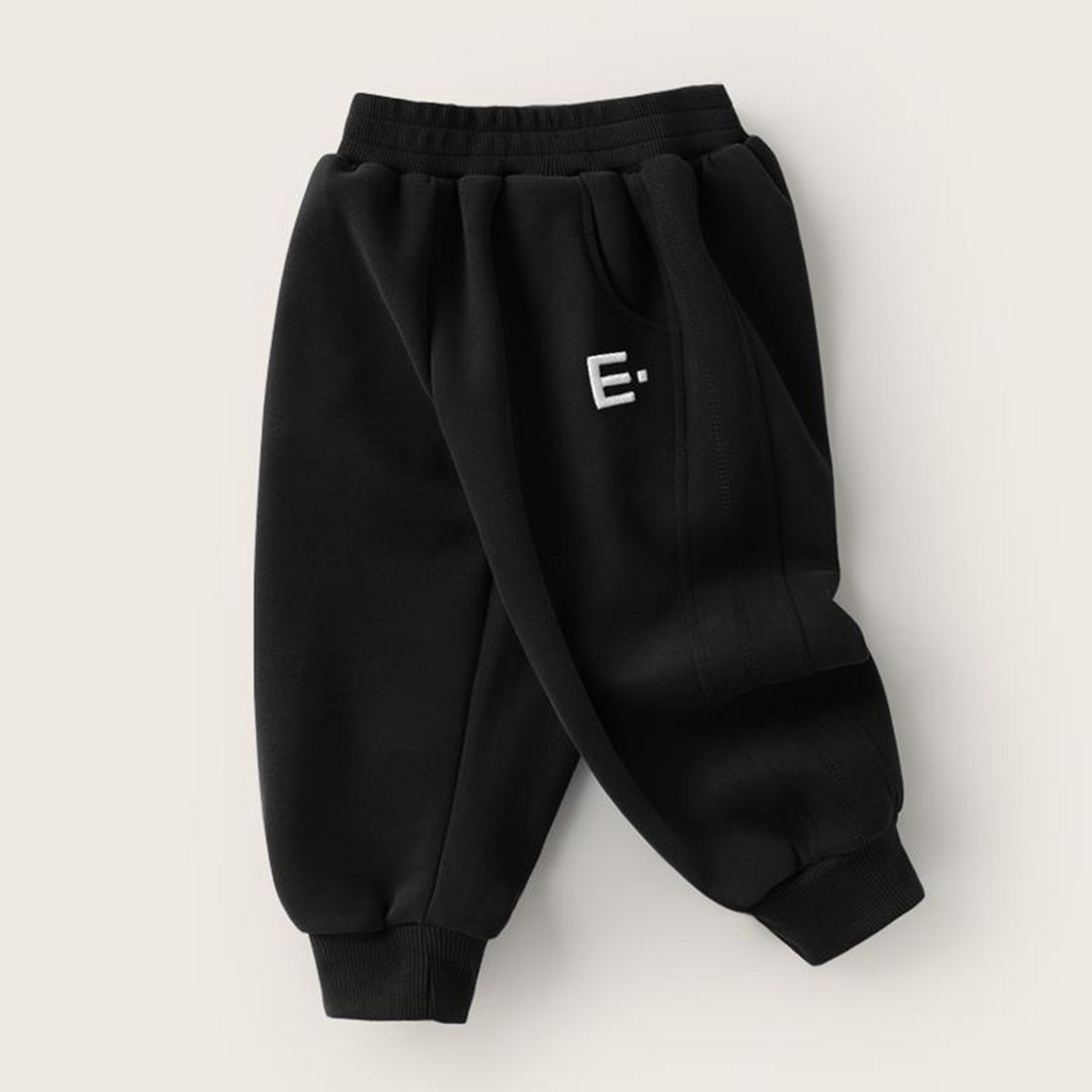 Minimalist Autumn Unisex Kids' Casual Pants, Ages 2-7 | Color: Black | Image 3