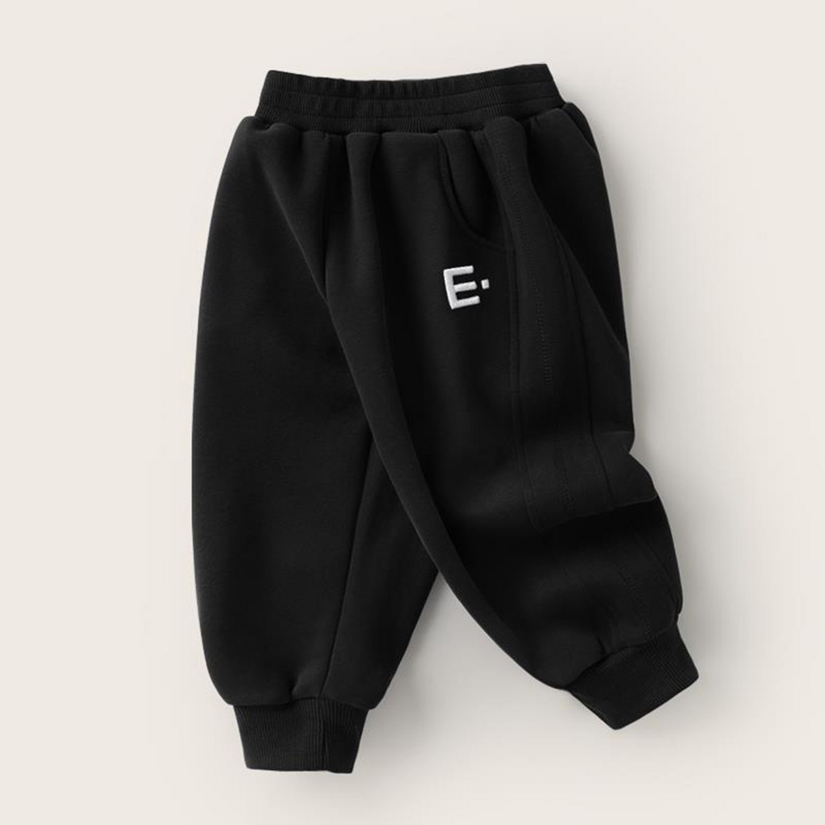 Minimalist Autumn Unisex Kids' Casual Pants, Ages 2-7 | Color: Black | Image 3