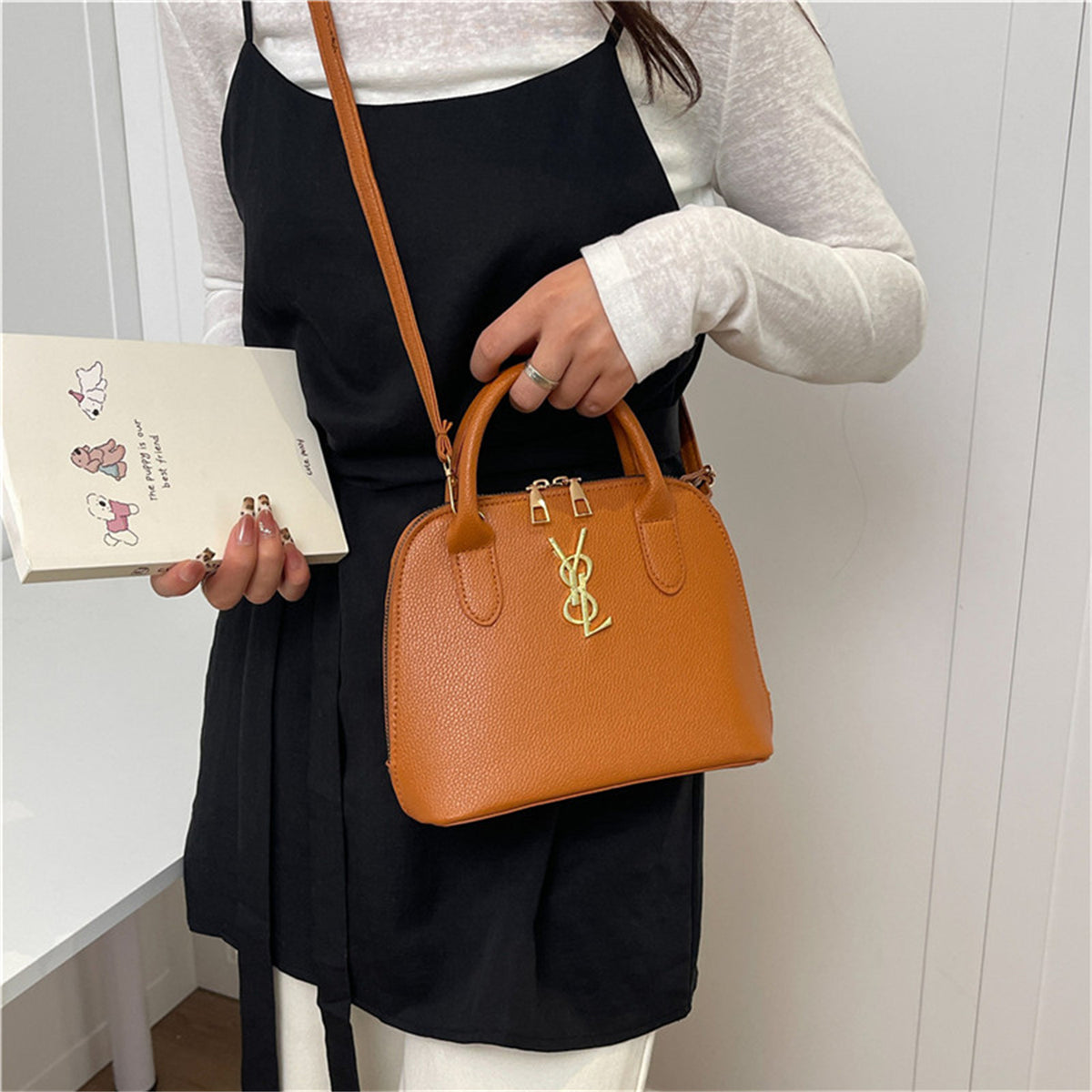 Modern Chic All-Season PU/Artificial Leather/Microfiber Leather Women's Handbags Other Bags | Color: Brown | Image 3