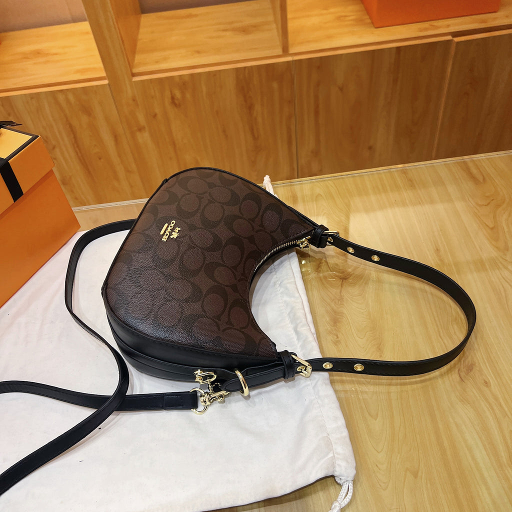 Modern Chic All-Season PU/Artificial Leather/Microfiber Leather Women's Shoulder Bags Underarm Bags | Color: Coffee | Image 2